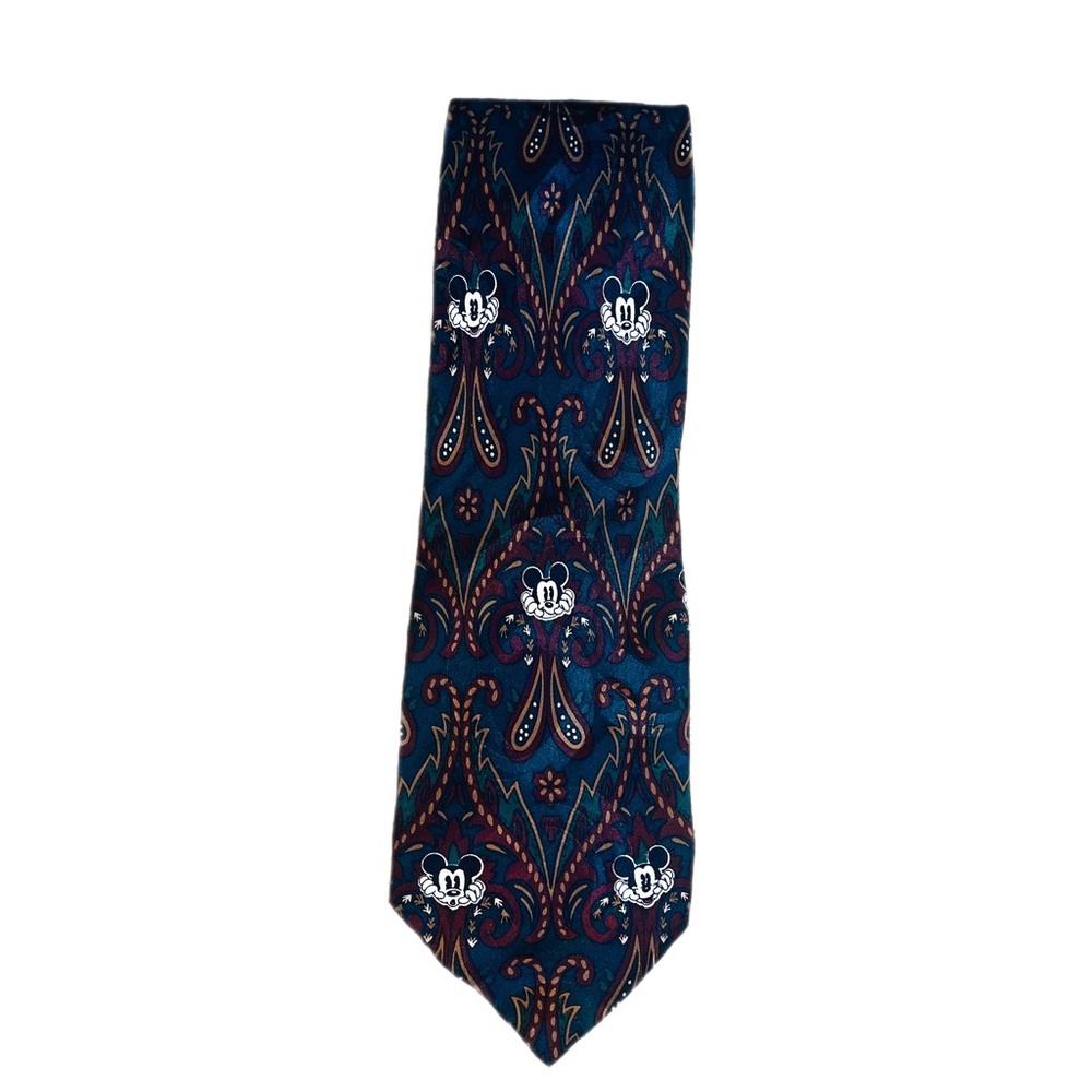 Vintage Mickey Mouse Paisley Silk Neck Tie